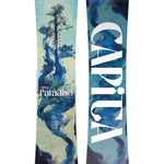 CAPiTA Women's Paradise Snowboard 2025 - A blue snowboard with a tree and flowers on it.