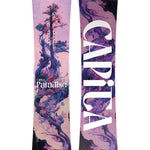 CAPiTA Women's Paradise Snowboard 2025 - A pink snowboard with a tree and flowers on it.
