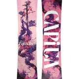 CAPiTA Women's Paradise Snowboard 2025 - A pink snowboard with a tree and flowers on it.