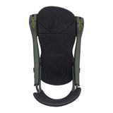 Arbor Cypress Pat Moore Snowboard Binding - A black snowboard binding with a textured pattern on top and a small logo that says "Pat Moore" in white letters.