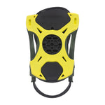 Arbor Cypress Pat Moore Snowboard Binding - A black snowboard binding with a circular logo on top, featuring a white and gray design.