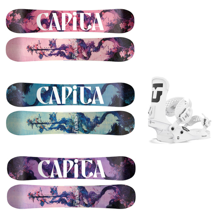 CAPiTA Women's Paradise Snowboard with Union Women's Trilogy Classic Snowboard Bindings 2025