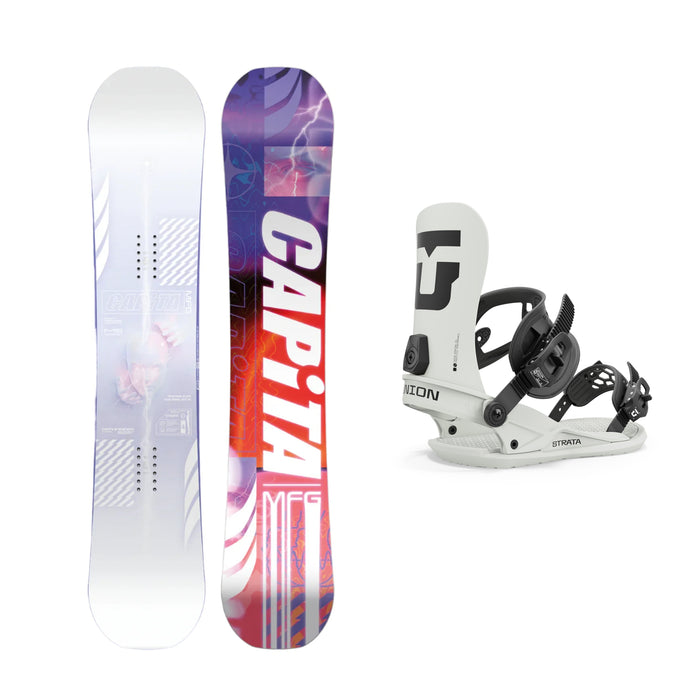 CAPiTA Pathfinder Camber Snowboard with Union Strata Snowboard Bindings 2025