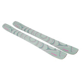 Salomon QST 100 Skis 2026 - A pair of skis with a light gray base and darker gray swirls on top.