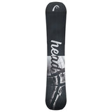 Head Daymaker Snowboard 2025 - A black snowboard with a white logo at the top and a white "head" wordmark on the bottom.