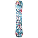 Head Women's Everything LYT Snowboard 2025 - A blue snowboard with a floral pattern of pink and white flowers, green leaves, and yellow accents.