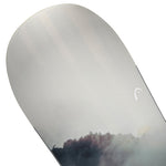 Head True 2.0 Ice Snowboard 2025 - A snowboard with a predominantly white base and black accents, featuring a subtle pattern of darker lines on its surface.