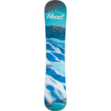 Head Women's Pride 2.0 Snowboard 2025 - A blue and white snowboard with a mountain graphic on top.