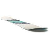 Head Women's Pride 2.0 Snowboard 2025 - A white snowboard with a blue and green graphic of waves on top.