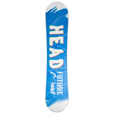 Head Rowdy Flex Junior Snowboard 2025 - A blue snowboard with white and red lettering, featuring the word "HEAD" prominently on its surface.