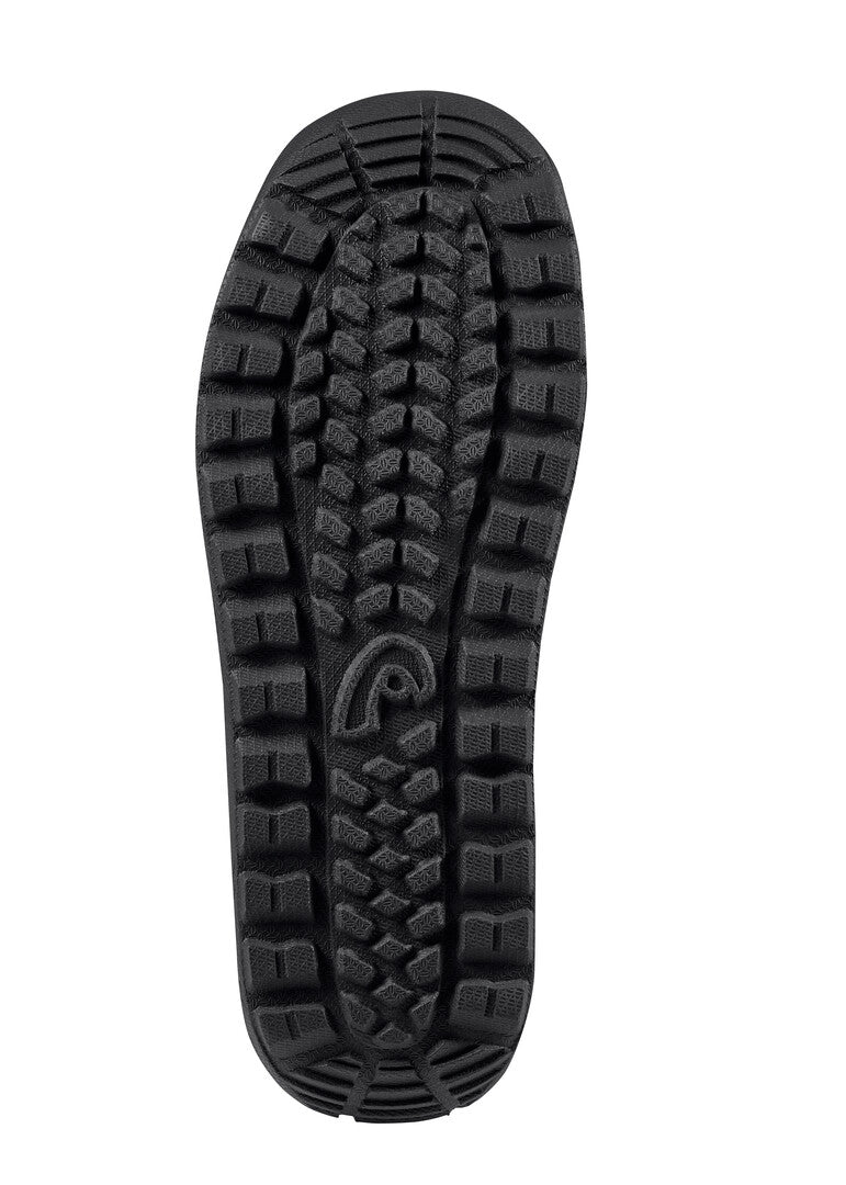 Head Men's Classic LYT BOA Snowboard Boots 2025 - Black snowboard boots with a textured rubber sole and silver BOA dials on top.