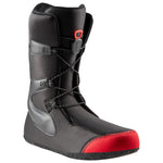 HEAD Men's LEGACY BOA Snowboard Boots 2025 - Black snowboard boots with red accents and a black BOA closure system on the side.