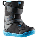 Head KID LYT VELCRO Boot 2025 - Black snow boots with blue accents and a strap closure.
