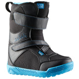 Head KID LYT VELCRO Boot 2025 - Black snow boots with blue accents and a strap closure.