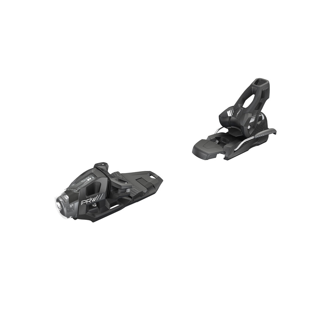 Tyrolia PRW 11 GW Ski Binding - Black ski binding with white lettering and a silver metal lever.