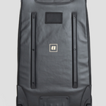 Armada Travel Roller 90L Bag 2025 - Black bag with black wheels and handle, standing upright on a white background.