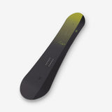 Endeavor Rover QSL Snowboard 2025 - A black snowboard with a green gradient at the top, featuring small white dots and illegible writing.