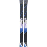 Armada ARV 88 Skis 2025 - Black skis with blue and white accents, featuring a diagonal stripe pattern on top.