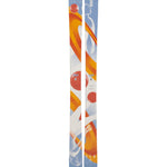 Armada Women's ARW 94 Skis 2025 - White skis with orange and yellow stripes, featuring a woman in white on the top sheet.