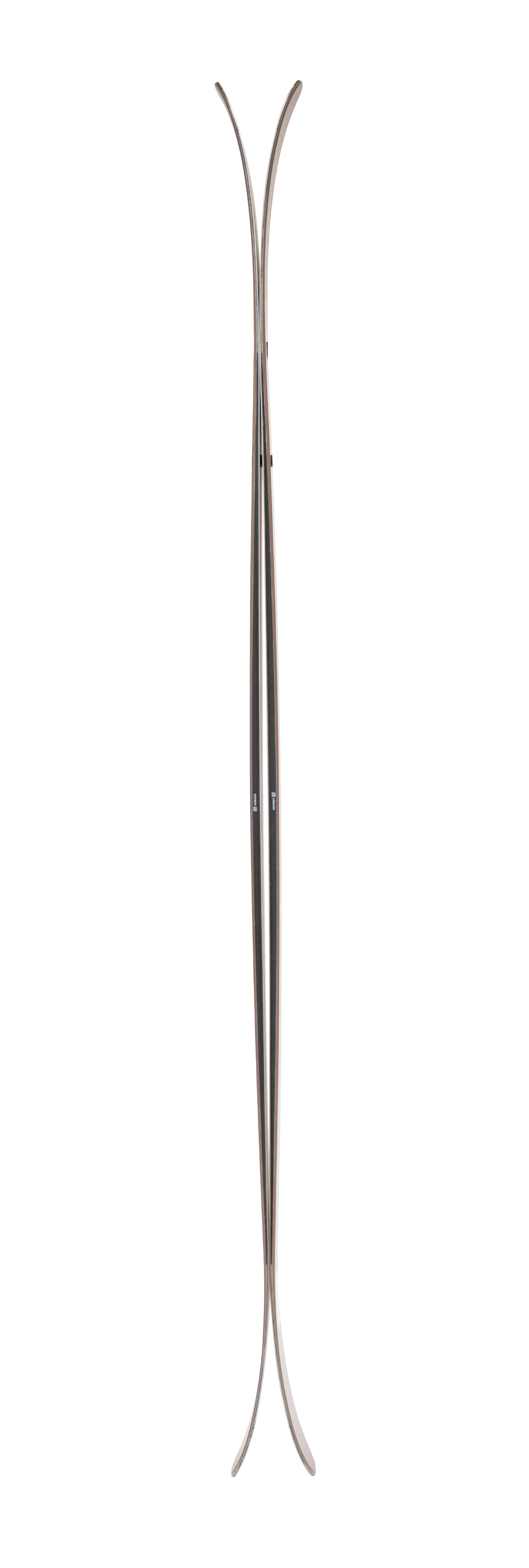 Clay tan Armada ARV 106 Ti ski with side profile and twin-tip tip