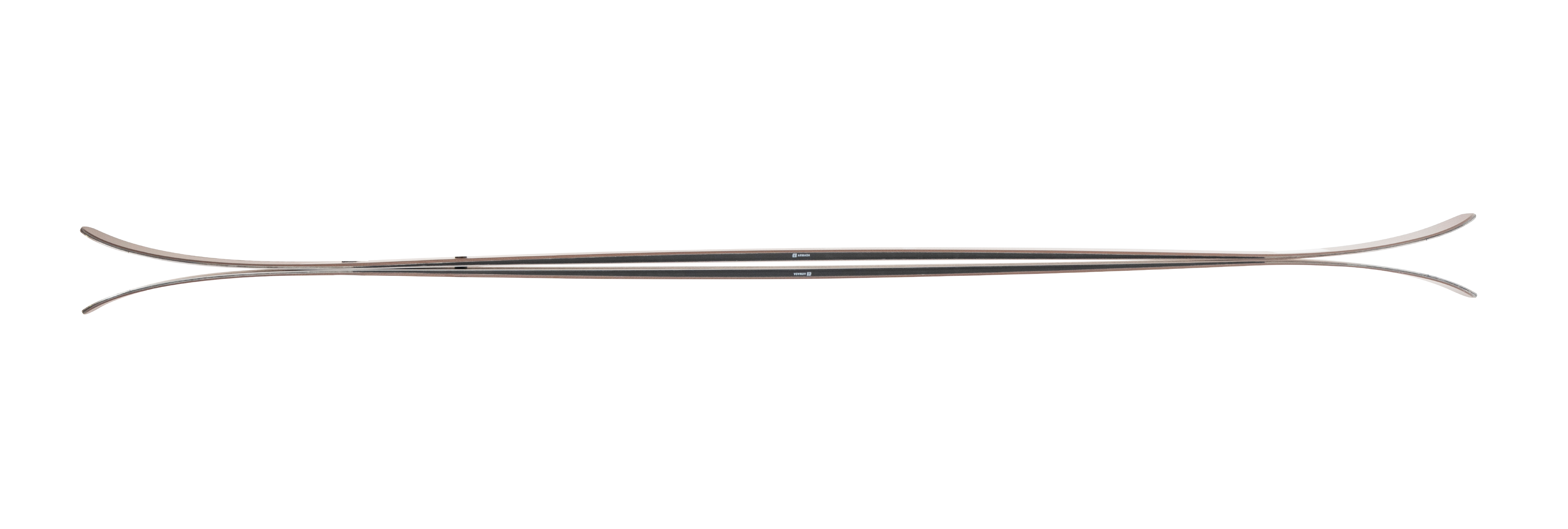Pair of Armada ARV 106 Ti skis, clay tan twin-tip design