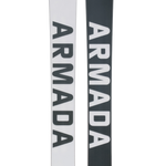 ARMADA skis side by side, cream boards with ARMADA lettering