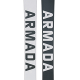 ARMADA skis side by side, cream boards with ARMADA lettering