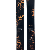 Armada ARW 106 women's skis, black and orange leopard-pattern tops and side markings