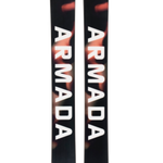Armada ARW 100 women's skis, black with pink-red camo topsheets, pair