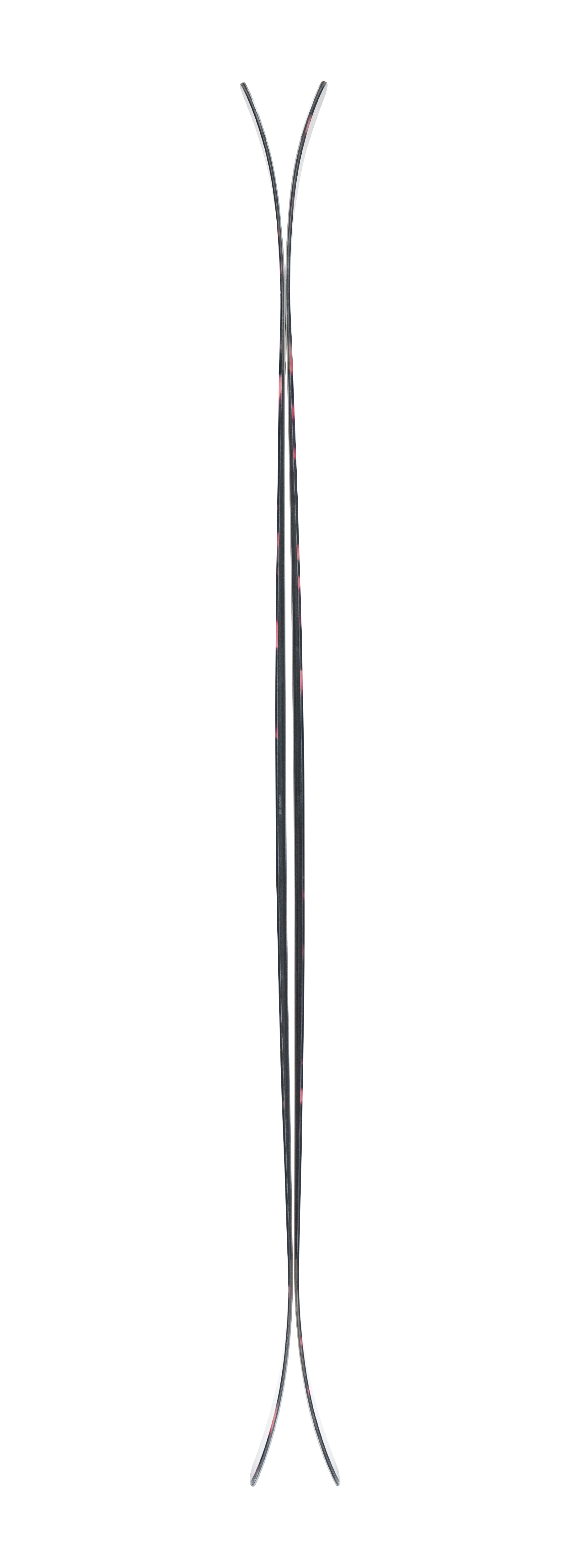 Armada ARW 100 women's skis, side view; black and pink-red camo design
