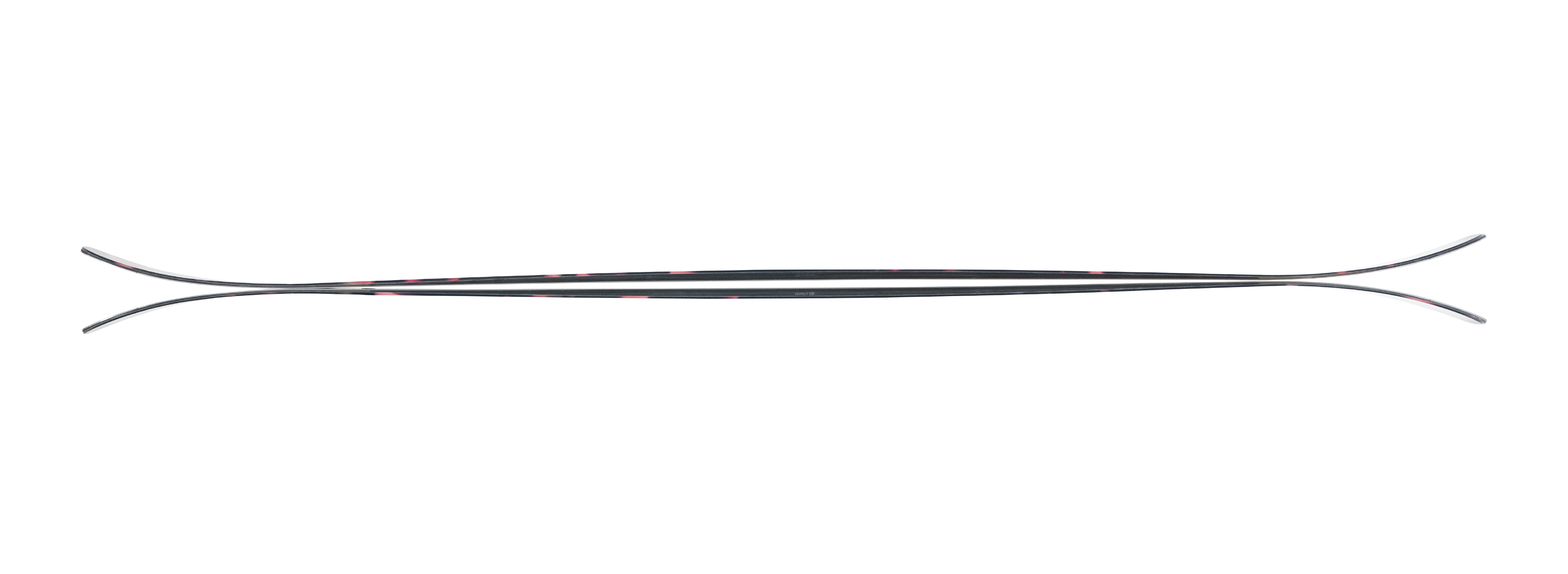Armada ARW 100 women's skis; black/pink-red camo, long side profile