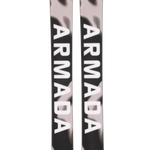 Women's skis with black and gray camo tops, Armada logo text visible