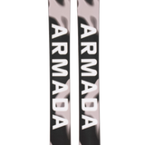 Women's skis with black and gray camo tops, Armada logo text visible