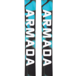 Armada ARW 84 women's skis, black with teal abstract spots and lettering
