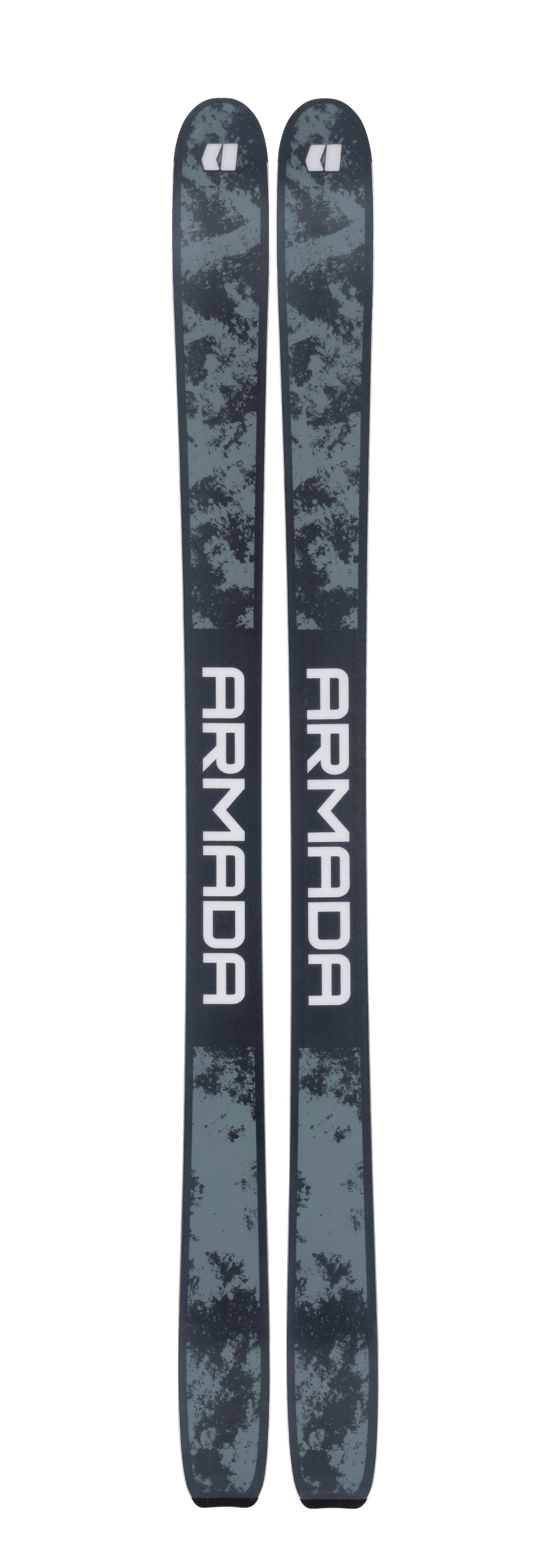 Armada AntiMatter 100 ski pair with dark camo topsheet and black sidewalls