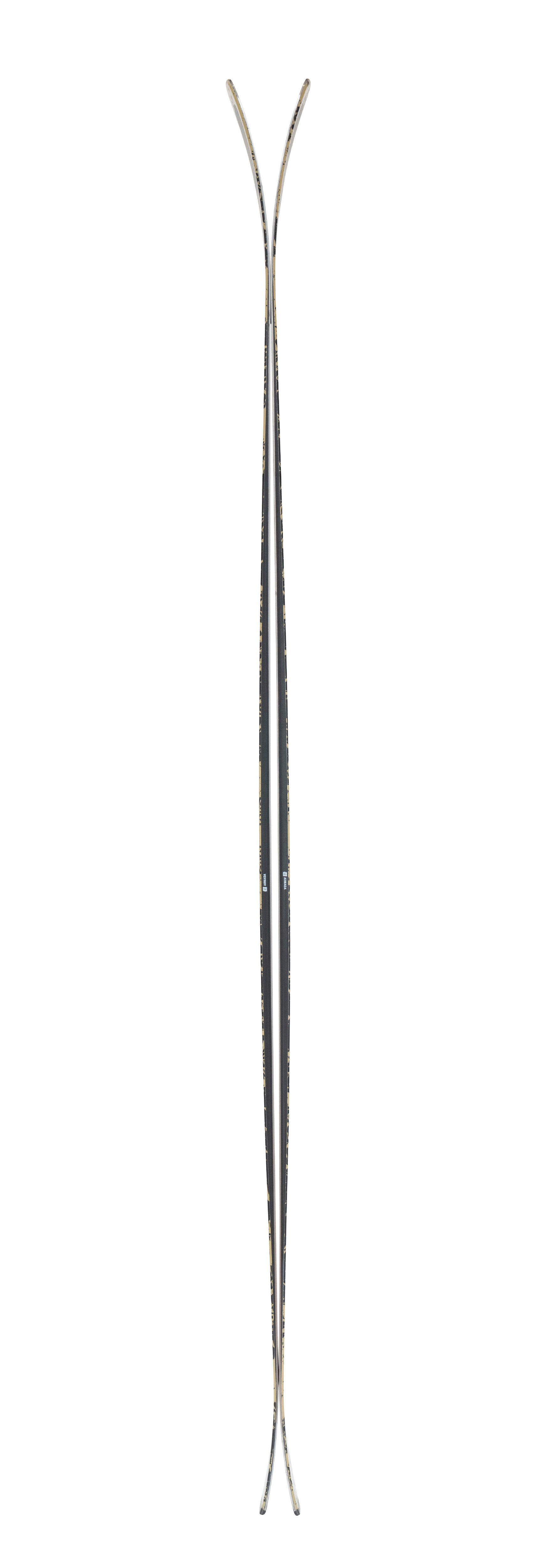 Armada AntiMatter 92 skis, slim side view, black with tan accents