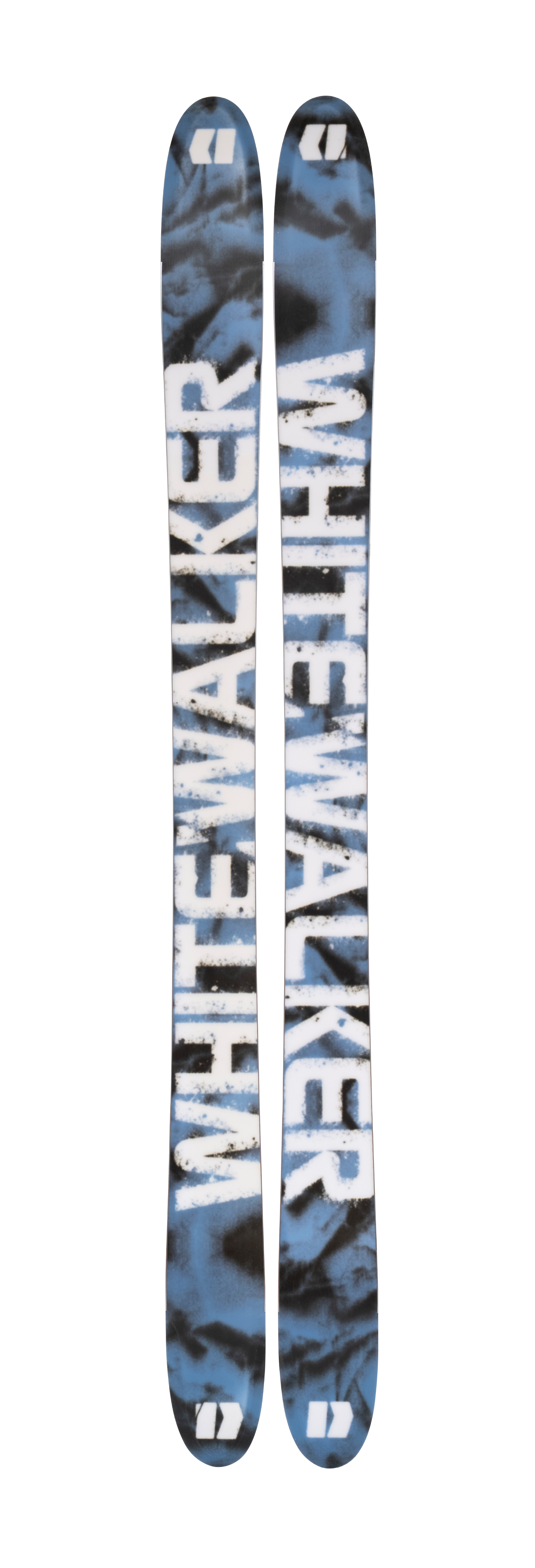 Armada Whitewalker 108 skis, dark blue and white abstract graphic, front view