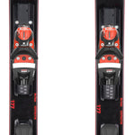 Rossignol React 8 C.A.M. Skis with Konect NX 12 Bindings 2024 - A pair of skis with a tan base and black text, featuring the Rossignol logo on top and "REACT" written in large letters along the side.