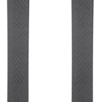 Rossignol React 8 C.A.M. Skis with Konect NX 12 Bindings 2024 - A pair of black skis with a subtle carbon fiber pattern on the top sheet, featuring silver bindings and a white Rossignol logo at the tip.