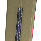 Rossignol React 8 C.A.M. Skis with Konect NX 12 Bindings 2024 - A pair of skis with a black rooster logo on the top and red text that reads "ROSSIGNOL" along the side.