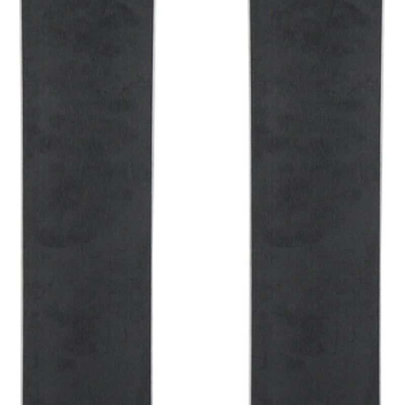 Rossignol Sender 104 Ti Skis with Konect NX 12 Bindings 2024 - A pair of skis with a black base and yellow accents, featuring the Rossignol logo.