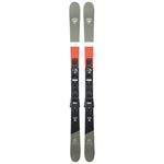 Rossignol Sprayer Skis with XP10 Bindings - A pair of skis with a white and black color scheme, featuring an orange stripe on top.