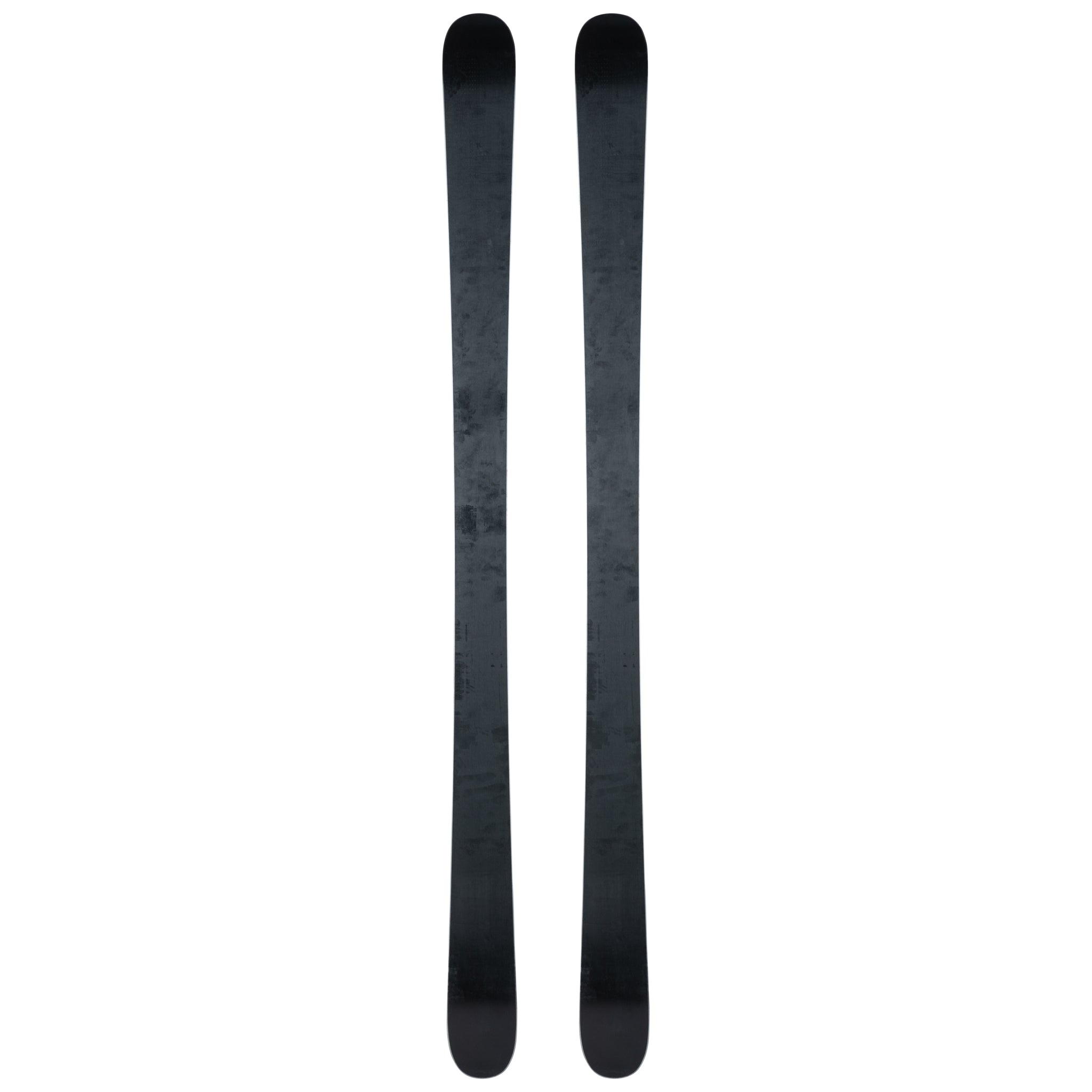 Rossignol Sprayer Skis with XP10 Bindings - A pair of skis with a dark gray base color and subtle black marbling, featuring rounded tips and tails.