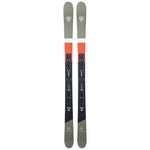 Rossignol Sprayer Skis with XP10 Bindings - A pair of skis with a black base and orange stripe near the tip, featuring white bindings.