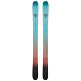Rossignol Sender Free 110 Skis 2025 - A pair of skis with a light blue-green top and black bottom, featuring a distinctive logo on the top.