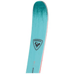 Rossignol Sender Free 110 Skis 2025 - A pair of skis with a light blue base color and black lettering.