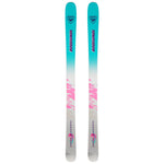 Rossignol Super BlackOps 98 Skis 2025 - A pair of skis with a white base and pink accents, featuring the brand's logo at the top.