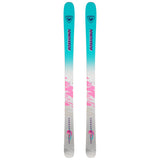 Rossignol Super BlackOps 98 Skis 2025 - A pair of skis with a white base and pink accents, featuring the brand's logo at the top.