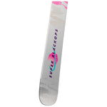 Rossignol Super BlackOps 98 Skis 2025 - White skis with a pink logo and black lettering on top.