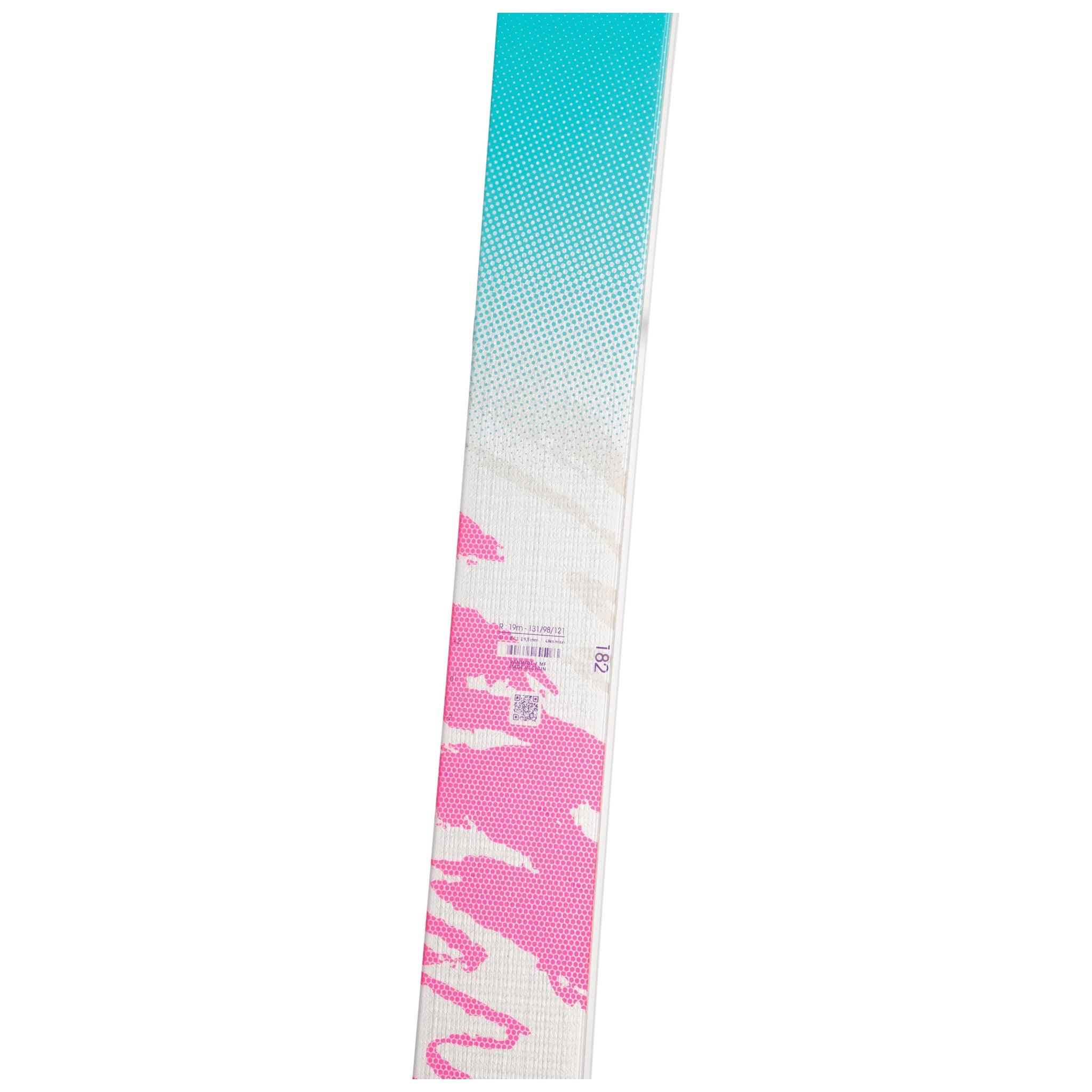 Rossignol Super BlackOps 98 Skis 2025 - White skis with a black and pink graphic design on top.